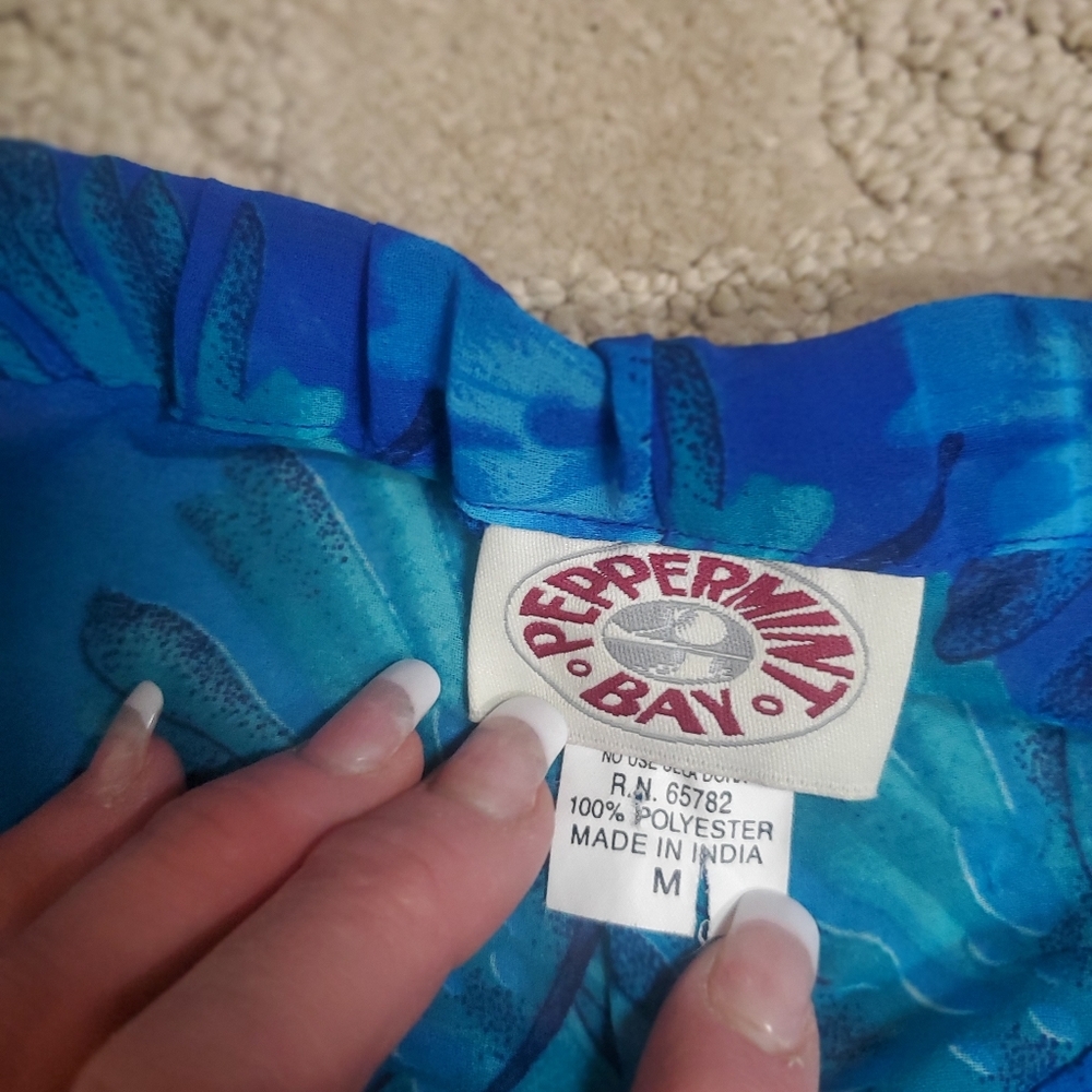 PEPPERMINT BAY BEACH PANTS/COVER-UP SIZE M - Picture 3 of 7